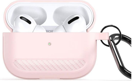 Dux Ducis Θήκη Σιλικόνης με Γάντζο σε Ροζ χρώμα για Apple AirPods Pro 2