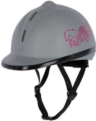 Covalliero Riding Helmet Beauty Vg1 Grey 3-Point Harness Size 53-57 Kerbl 4018653955895