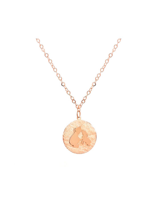 Dio Jewellery Lab Necklace from Pink Gold Plated Silver