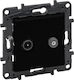 Legrand Niloe TV-Antenna Socket Front in Black Color 863576