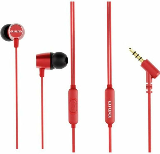 Aiwa ESTM-30RD In-Ear Freisprecheinrichtung Kopfhörer mit 3,5mm Stecker Rotes