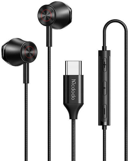 Mcdodo HP-4070 In-ear Handsfree Headphones with Connector USB-C Black