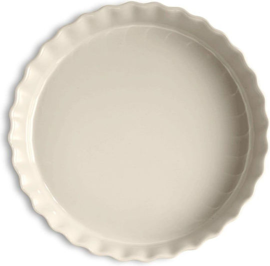 Emile Henry Plate Soup Ceramic White with Diameter 32cm