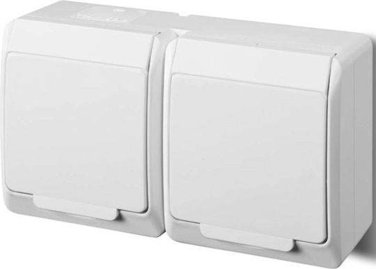 Elektro Plast Power Socket White 1pcs