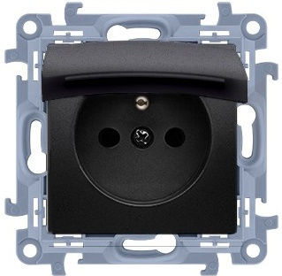 Kontakt-Simon Single Walled Power Socket Black