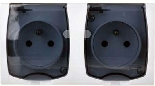 Ospel Madera Double Waterproof Transparent Power Socket