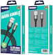 Jellico USB-A to Lightning Cable Μαύρο 2m