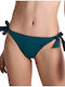 Bikini Slip with Ties Dark Petrol