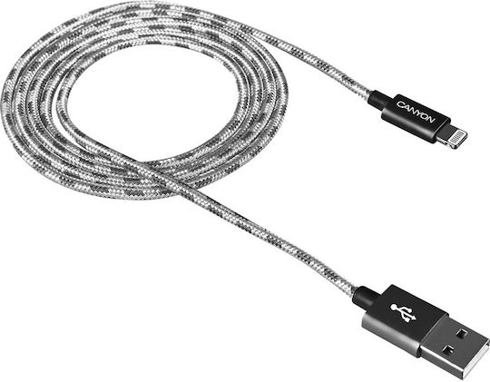 Canyon USB-A to Lightning Cable Γκρι 1m (CNE-CFI3DG)
