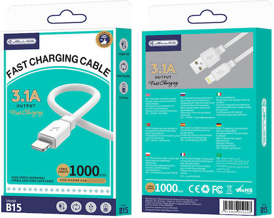 Jellico USB-A zu Lightning Kabel Weiß 1m