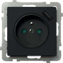 Ospel Single Walled Power Socket with 1 USB Por...