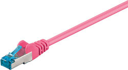 Goobay 93743 S/FTP Cat.6a Καλώδιο Ethernet 2m Ροζ