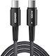 Essager Cablu USB 2.0 USB-C Masculin - USB-C 100W PD Negru 1m EXCTT1-CG01