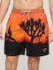 Photographic Men's Swimwear Shorts Orange