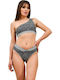 Set Bikini Με Έναν Ώμο Black
