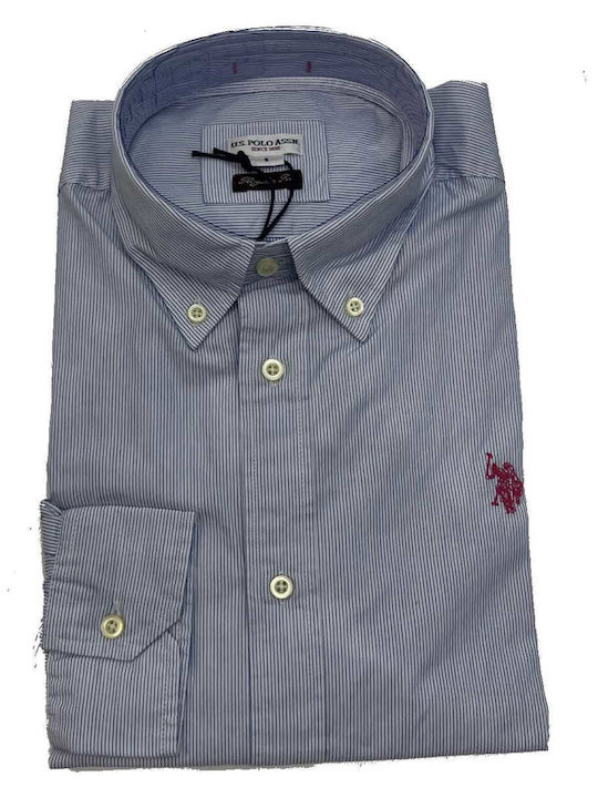 Ανδρικό Πουκάμισο Ριγέ Κανονική Γραμμή U.s Polo Assn 67783-53406 Dirk Σieλ