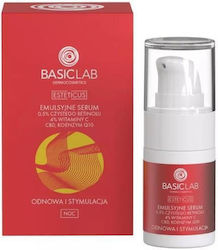 Basiclab Esteticus Emulsion Serum 0,5% reines Retinol 4% Vitamin C Cbd Coenzym Q10 Regeneration Stimulation 15ml