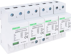 Tracon Electric Panou de protecție împotriva fulgerelor Tipul T1 / T2 / T3 Tetrapol