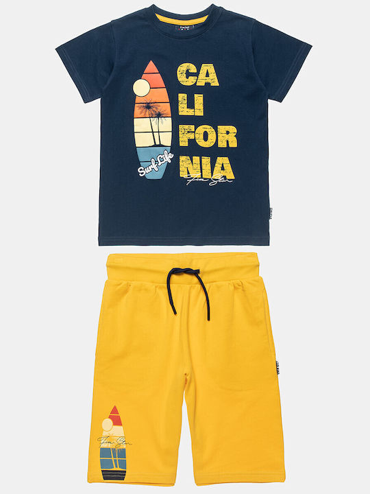 Kids' Set with Shorts Summer 2pcs Yellow Five Star