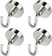 4 Pieces Neodymium Magnetic Hooks for Hanging Objects Weight Up to 3.5kg