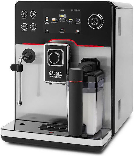 Gaggia New Academia Automatic Espresso Machine 1500W Pressure 15bar for Cappuccino with Grinder Silver