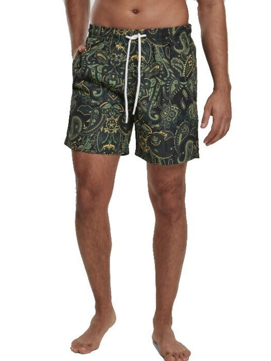 Paisley Men's Swimwear Shorts Green