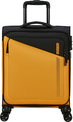 American Tourister Spinner Travel Suitcase Black - Yellow with 4 Wheels