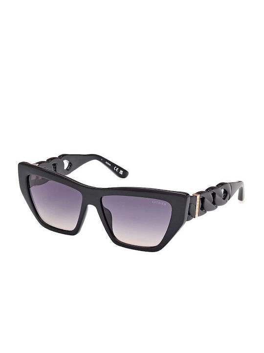 Guess Women's Sunglasses with Black Plastic Frame and Gray Gradient Lens GU00111 01B