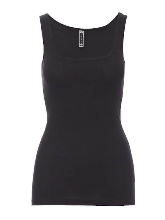 Women's Sleeveless Black Top Payper Look