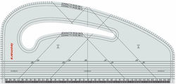 Isomars 45cm Curved Sewing Ruler