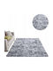 Teppich Rechteckig Zottelig Synthetisch,Polyester/Cotton/Leather Light Gray
