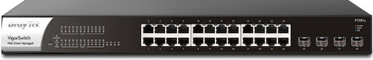 Draytek VIGOR Gestionat L2 PoE+ Switch cu 24 Porturi Ethernet și 4 Porturi SFP