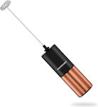 Milk Frother Hand Battery Black