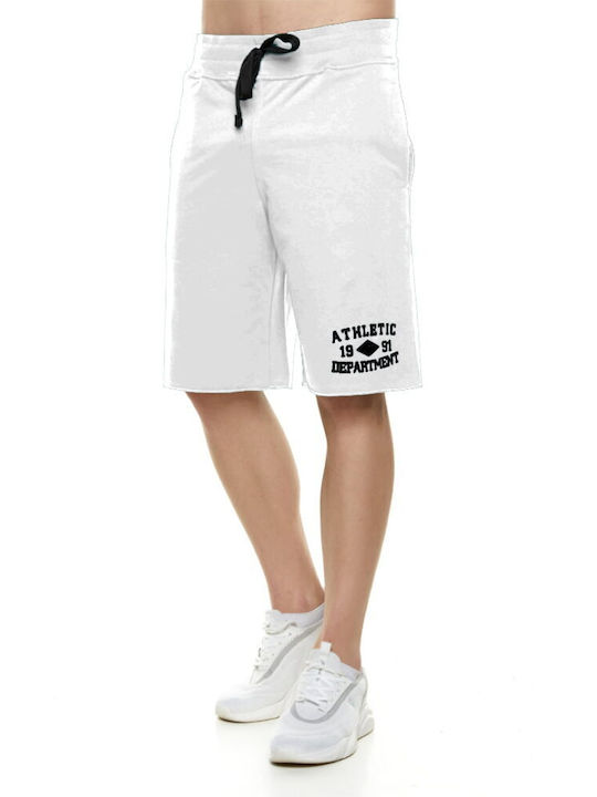 Men's Sweat Shorts Bodymove 680 White Print Loose Fit Replica