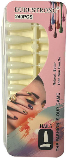 Federmäppchen Nagelspitzen in Beige Farbe 240Stück K-6582-MP