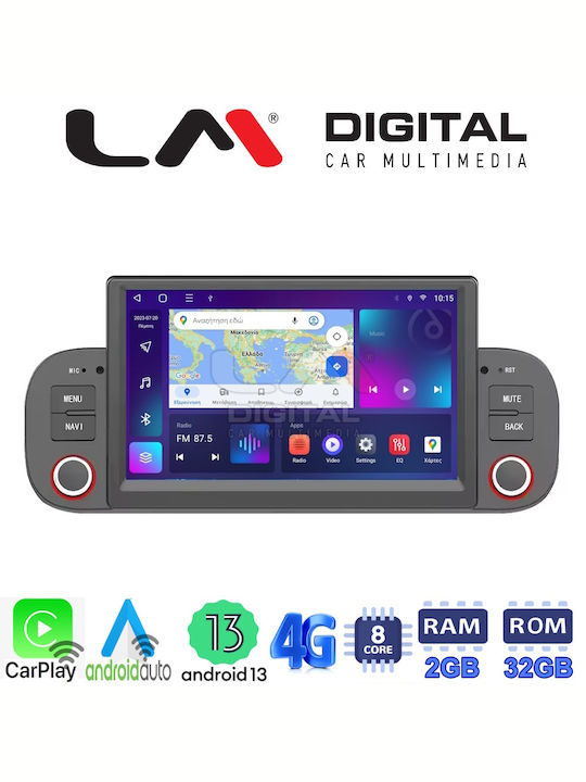 LM Digital Auto-Audiosystem für Fiat Panda 2012 > 2021 (Bluetooth/USB/WiFi/GPS/Apple-Carplay/Android-Auto) mit Touchscreen 7"