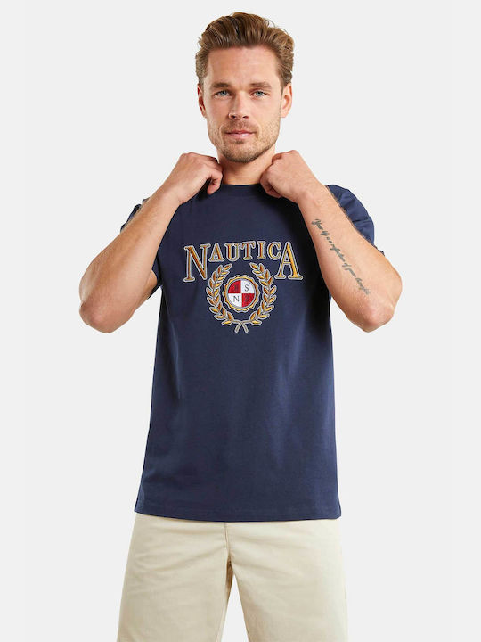 Nautica T-shirt Bărbătesc cu Mânecă Scurtă dark blue