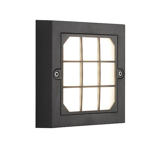 Eurolamp Senario Pro Wall-Mounted Outdoor Ceiling Light LED IP65 6W with Warm White Light 13.5x13.5x32εκ.