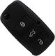 Car Key Cover Case made of with 3 Buttons for VW / Skoda / Seat in Black Color