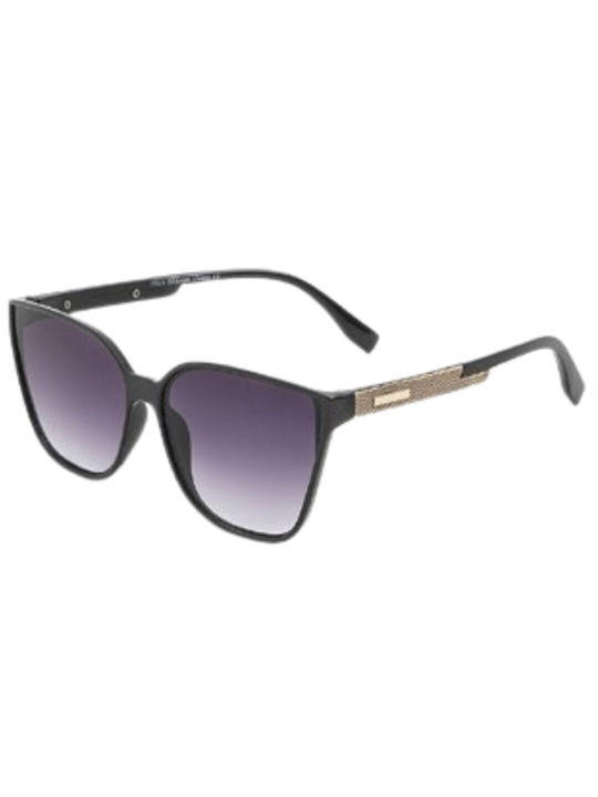 V-store Women's Sunglasses with Black Plastic Frame and Black Gradient Lens 20.585BLACK