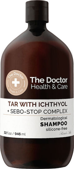 The Doctor Health & Care Gudron + Ihtiol + Sebo-Stop Complex Шампоан срещу Себореен Дерматит за Мазнинисти Коси 946мл