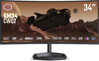 CoolerMaster GM34-CWQ2 Ultrawide VA HDR Curved Gaming Monitor 34" QHD 3440x1440 165Hz with Response Time 2ms GTG