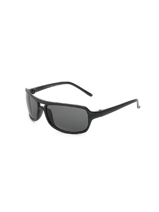 V-store Men's Sunglasses with Black Plastic Frame and Black Lens 20.561BLACK