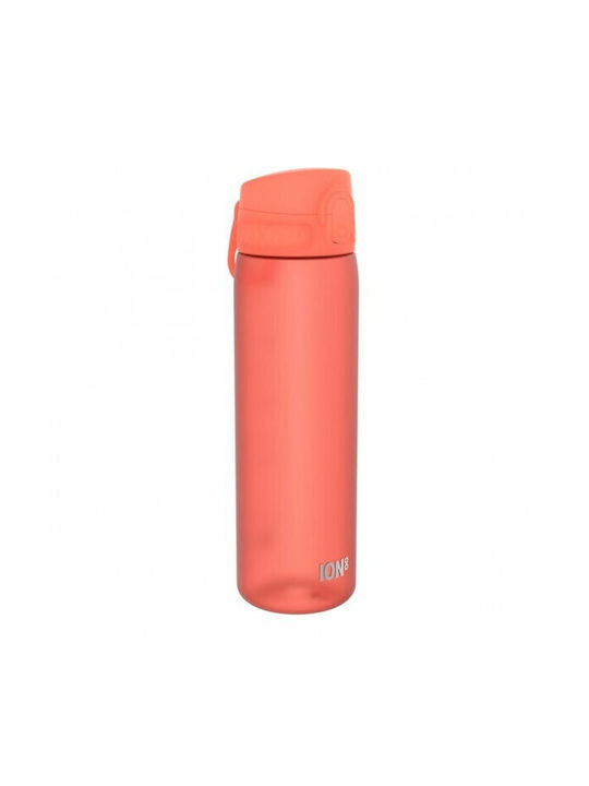 Ion8 Leak Proof Steel Water Bottle Bottle Thermos Plastic BPA Free Coral 500ml with Mouthpiece