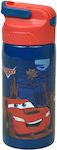 Alouette Kinder Trinkflasche Disney Autos Rostfreier Stahl mit Strohhalm 500ml