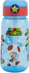 Alouette Kids Water Bottle Super Mario Plastic with Straw 510ml