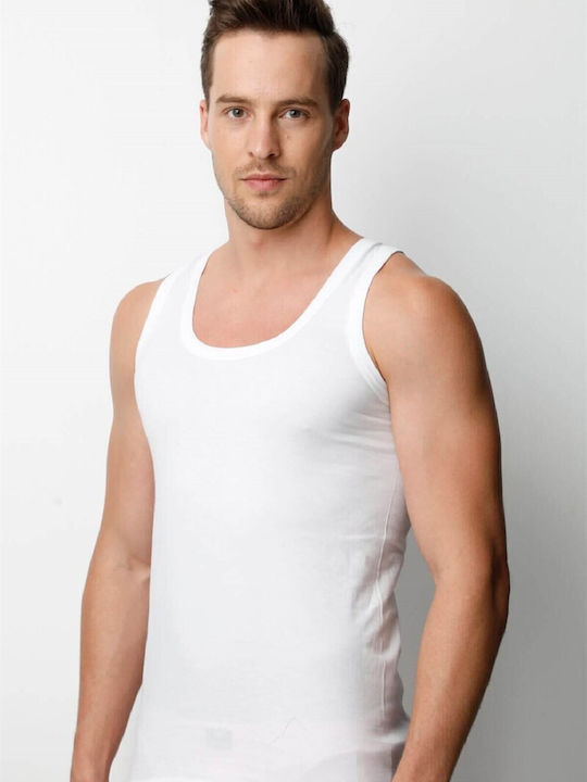 Donex Men's Undershirt Sleeveless White