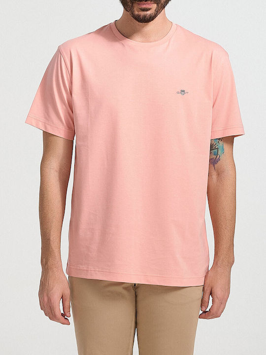 Gant Shield Men's Short Sleeve T-shirt Salmon