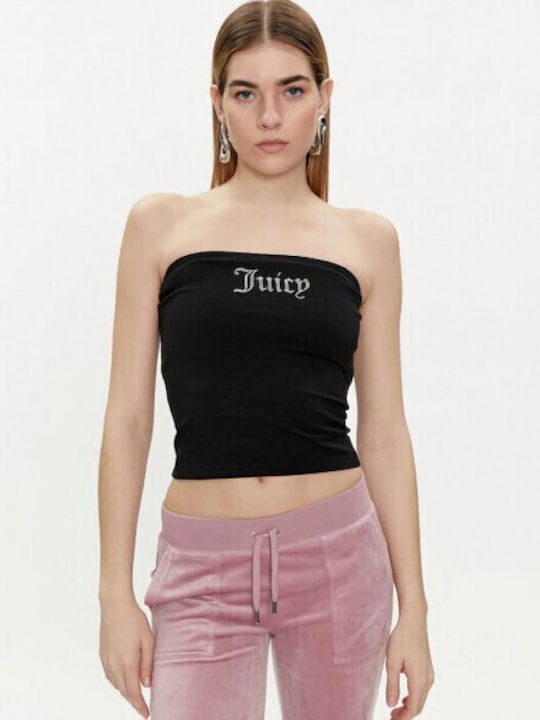 Juicy Couture Damen Crop Top Black