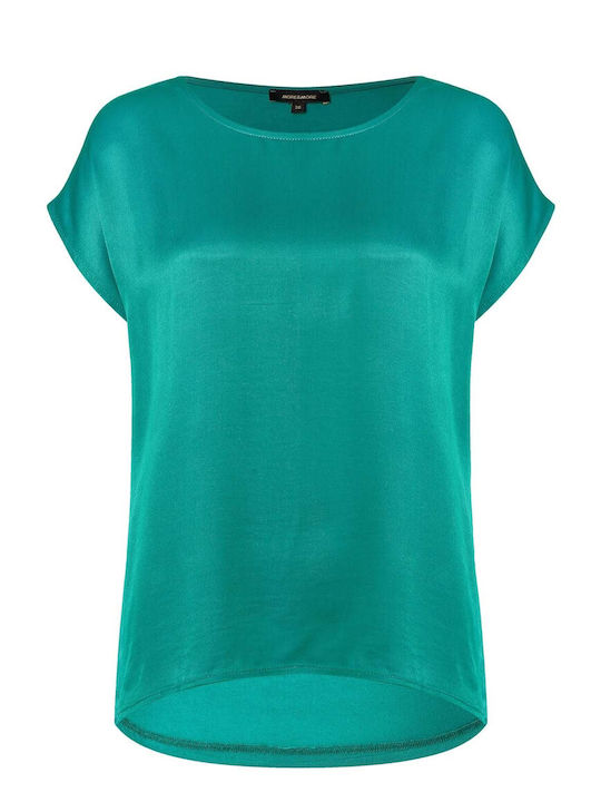 MORE & MORE Women's Blouse Satin green